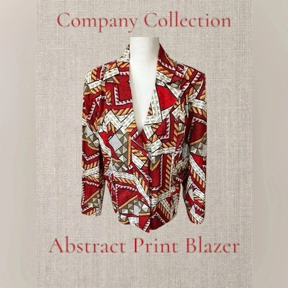 Company Collection | Women’s Vintage Abstract Print Blazer - Picture 1 of 4